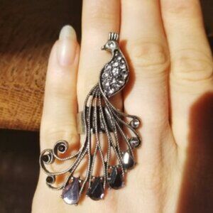 Large Peacock ring, size 6